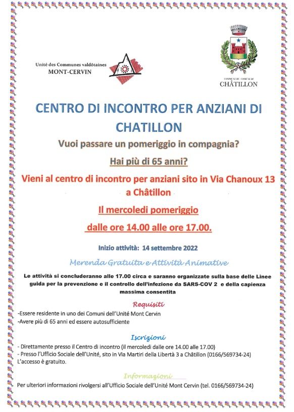 APERTURA CENTRO ANZIANI