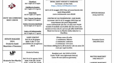 CENTRI ESTIVI UNITE MONT CERVIN 2024