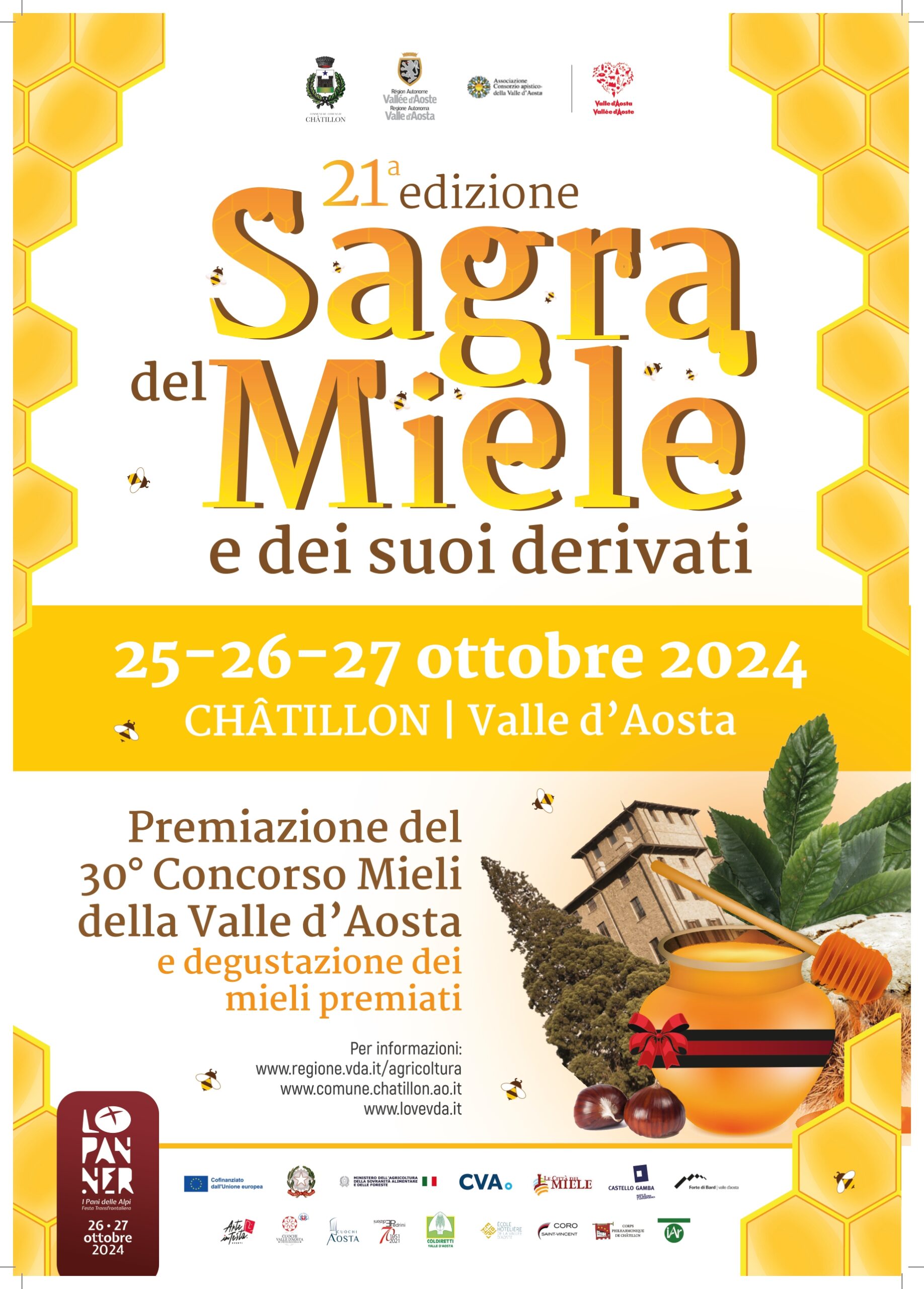 21 SAGRA DEL MIELE E DEI SUOI DERIVATI E LO PAN NER 25-26-27 OTTOBRE 2024